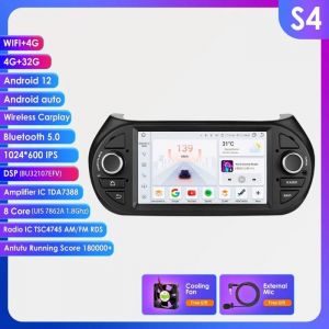 7 pouces Autoradio Android pour Fiat Fiorino Citroen Nemo Peugeot Bipper 4G+32G Carplay GPS 4G WiFi USB Bluetooth RDS