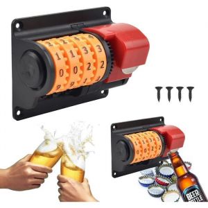 Décapsuleur avec Compteur FonctionDécapsuleur Mural Biere de Bière Cadeau pour Amateur de Bière pour la Maison la Cuisine barre.