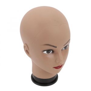 SALUTUYA mannequin chauve mannequin Tête de mannequin chauve avec maquillage noir de cosmétologie professionnelle hygiene soin