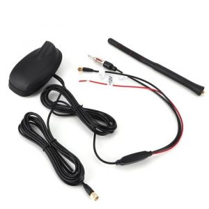 TMISHION antenne dautoradio Antenne de voiture DAB + GPS + FM support de toit supérieur amplifié actif étanche à la poussière