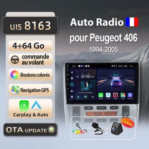 litillbuly autoradio 4Go 64Go WIFI pour Peugeot 406 1994-2005 accessoire autoradio android voiture carplay GPS