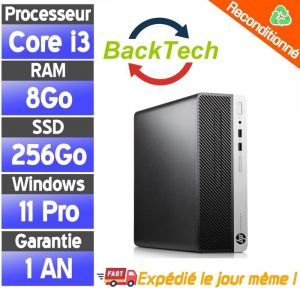 Pack Bureau PC Fixe + &Eacute;cran 22 - Intel Pentium - 8 Go RAM - SSD 256 Go - Windows 11 Pro