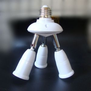 3 en 1 E27 Socket adaptateur r&eacute;partiteur E27 Ampoules LED Standard Lustre Douille avec 360 degr&eacute;s r&eacute;glable &agrave; 180 &deg;