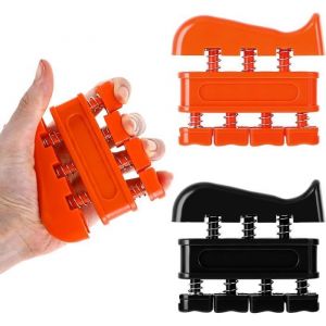 2pcs Main Exerciseur RenforceurR&eacute;glable Force des Doigts et Poign&eacute;e Exerciseur 4 DoigtsRenforcer dans les