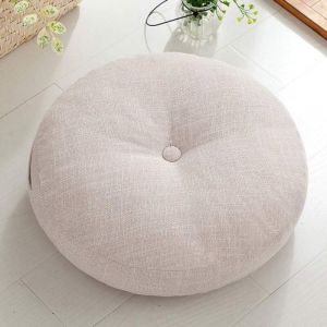 Rond Coussin de Sol &eacute;pais en Lin &eacute;pais de Style Japonais Tatami Coussin pour Chaise de Balcon de Canap&eacute; de Plancher de Patio