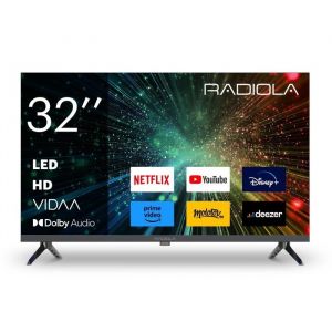 RADIOLA - RA32A2 - T&eacute;l&eacute;viseur LED 32(81cm) - Smart Vidaa - HDMIx3 - Netflix - Youtube - 1366 x 768 HD - USBx2 - Mode Hotel