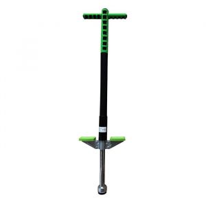 Relaxdays Pogo Stick pour enfants bâton sauteur jusquà 35 kg rembourré antidérapant acier inoxydable bleu/vert