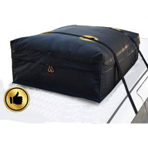 Coffre de Toit Pliable 425L Sac de Toit Voiture Imperm&eacute;able Universel pour SUV et Auto Rangement Bagages Souple 95x95cm