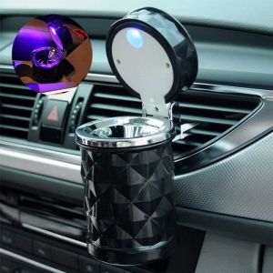 Cendrier Voiture Cendrier Portable pour Intérieur et ExtérieurCendrier Portable Voiture avec LED Cendrier pour Voiture