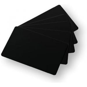 Cartes PVC - EVOLIS - c8001 - 30 mil - Noir mat - 86 x 54 mm - Lot de 500 cartes