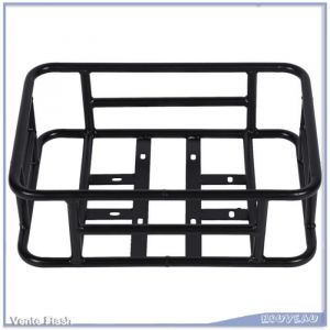 Panier de V&eacute;lo Arri&egrave;re  Panier &agrave; v&eacute;lo pour Porte-Bagages arri&egrave;re Panier V&eacute;lo M&eacute;tal Noir Dbaiyi-Ddis