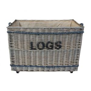 Panier à bûches géant sur roulettes