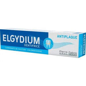 Dentifrice - Elgydium - Anti-Plaque - 75ml - Gencives Sensibles - Antibact&eacute;rien Chlorhexidine