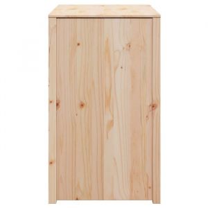 Moderne Placard/Armoire de cuisine SWEETY Meuble bas de rangement Marron 106x55x92 cm Bois de pin massif BB2380