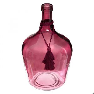 Vase Dame Jeanne - Atmosphera - Poesie - Verre - Prune - H25 cm
