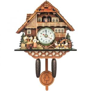 Horloge murale à coucou en bois massif - UNBRANDED - Vintage - Multicolore - Rectangulaire