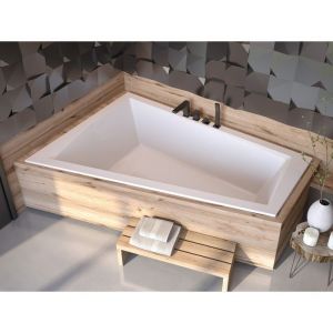 Baignoire Bain dangle 170x125 Gauche + des panneaux en polystyr&egrave;ne Siphon +pieds INTIMA SLIM