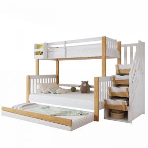 Lit mezzanine-CDISPLAY-90x200&120*200CM-Cadre de lit pour enfant