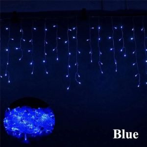 Guirlande lumineuseRideau lumineux Led pour noël 4.6M 0.4 m 0.6 M étanche extérieur guirlande de glace lumière - Type Bleu