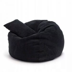 Pouf Poire Ecopuf - Fauteuil Canap&eacute; Coussin de Sol Pouf dint&eacute;rieur/ext&eacute;rieur - Noir