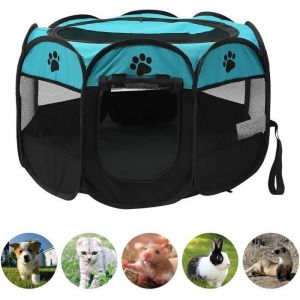 Clôture pour chiens pliable pour animaux domestiques parc de jeux octogonal tente de camping en tissu pour chiots chats lapins