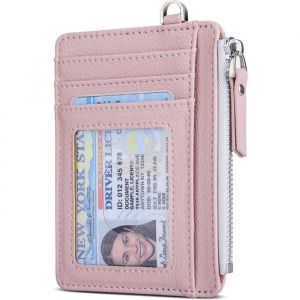 Portefeuille Femme Porte Carte Bancaire Petit Portefeuille Femme Porte Cartes de Credit Cuir PU RFID avec Fermeture &eacute;clair