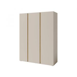 Armoire LICO 3 portes &ndash; Beige sable &ndash; Largeur 145 cm