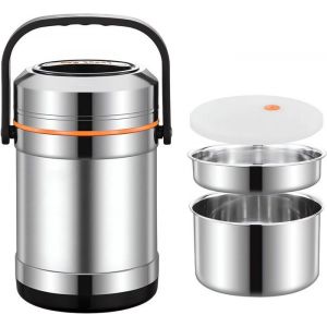 Boite Alimentaire Isotherme Repas Chaud en Acier Inoxydable 2L Alimentaire Chaud sans BPA10h Chaud/FroidBoite Isotherme Repas
