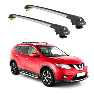 Barres de Toit TURTLE AIR-1 NISSAN X-TRAIL T32 2014 2015 2016 2017 2018 2019 2020 (SUV) Argent