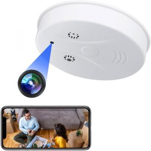 Caméra Espion 24G/5G WiFi Mini Caméra Cachée Détecteur de Fumée HD 1080P Micro Caméra Espion WiFi Enregistreur Surveillance