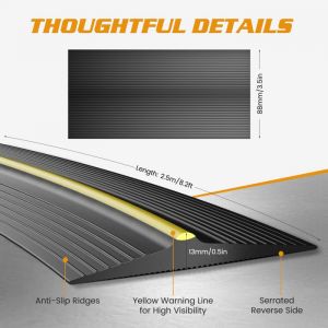 Joint de Porte de Garage 25m Joint de Seuil Barre de Seuil Garage Remplacement de Coupe-Froid Joint Seuil Porte de Garage DIY