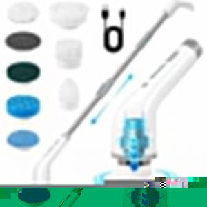 JINZDASU Brosse Nettoyage Electrique Brosse Rotative Nettoyage Sans Fil 8 Têtes de BrosseRechargeable USBÉtanch Balai