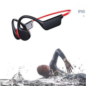 Casque Bluetooth &agrave; conduction osseuse - OHP - Lecteur MP3 - &Eacute;couteurs de sport &eacute;tanches IPX8 - M&eacute;moire de 32 Go