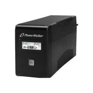 Onduleur externe PowerWalker VI 850 LCD - CA 220-240 V - 480 Watt - 850 VA - USB - 2 connecteurs de sortie