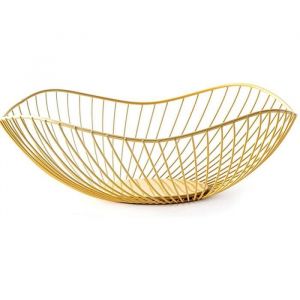 Bol de Fruits 1 Pi&egrave;ce Corbeille de Fruits Panier de Fruit Corbeille &agrave; Fruits en M&eacute;tal Soud&eacute; &agrave; la Main Antid&eacute;rapant or