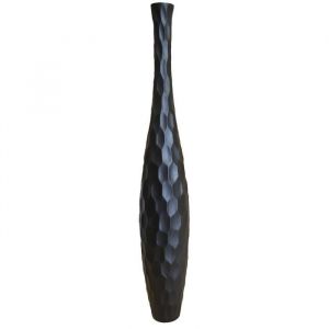 Grand Vase D&eacute;coratif 90 cm Bois du manguier Noir