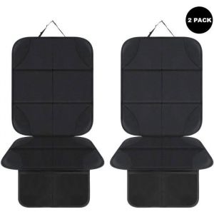 2 protèges Protecteur de siège de voiture Protecteur Siege Bebe en Cuir Couvre Siege Auto pour Bébé Sièges Enfant avec Poches