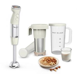 Moulinex Easy Milker & Quickchef+ Pr&eacute;parateur de lait v&eacute;g&eacute;tal + pied mixeur VD70PAE0