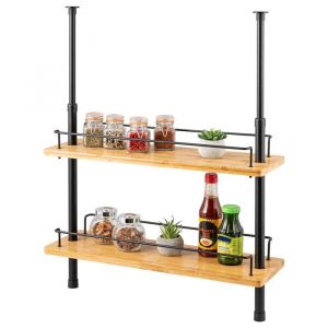 bremermann &Eacute;tag&egrave;re t&eacute;lescopique &Eacute;tag&egrave;re &agrave; &eacute;pices t&eacute;lescopique 2 &eacute;tag&egrave;res bambou noir