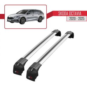 Pour Skoda Octavia (NX) 2020-2025 Barres de Toit ACE-2 Railing Porte-Bagages de voiture / Gris