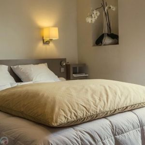 Housse d&eacute;dredon - CASTEX - Beige - 200x170 cm - Tissu jacquard - Lavable &agrave; 40&deg;