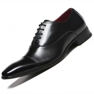 Richelieu Homme Chaussure en Cuir d’Affaires Ville Noir