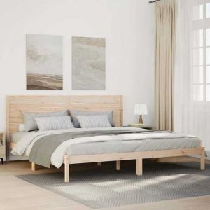 BONNIE&reg;Lit en bois Lit double:180x210 cm Cadre de lit extra long sans matelas 180x210 cm bois massif neuf91768