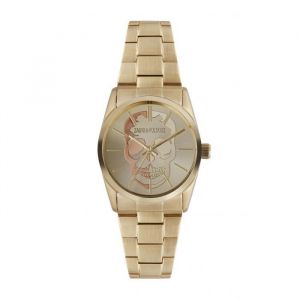 Montre Mixte Zadig & Voltaire &agrave; Quartz Cadran Dor&eacute; 36 mm Et Bracelet Dor&eacute; En Acier ZVT002