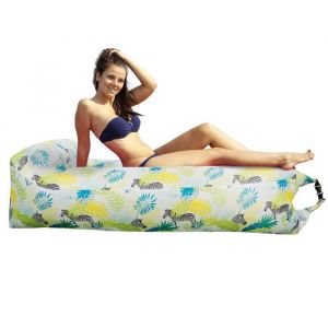 Canapé à Air Sofa Gonflable Hamac de Plage Transat Gonflables Exterieur Portatif avec Sac de Transport pour Voyager Camping Jardin