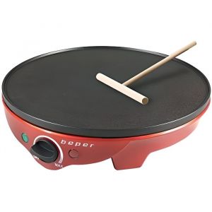 Crêpière - BEPER - BT.700Y - 1300 W - Rouge - Plaque anti adhésive