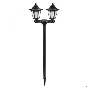 Lampadaire Solaire Ext&eacute;rieur 170cm Vintage &Eacute;tanche Lumi&egrave;re Chaud D&eacute;coratif pour Jardin/Porch et Porte d&rsquo;Entr&eacute;e