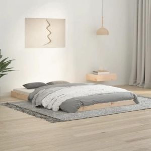 &Mode Lit 2 Personnes - BEWI - Structure de lit Adulte/enfant - sans matelas - 120x190cm bois de pin massif 647515