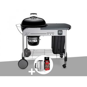 Barbecue &agrave; charbon Weber Performer Premium GBS 57 cm Noir + Kit Chemin&eacute;e