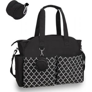 Sac &agrave; Langer pour B&eacute;b&eacute; 13 poches Rangements multiples Sac de Maternit&eacute; Sac &agrave; Couches de Voyage avec Bandouli&egrave;re Noir